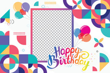 Happy Birthday Photo Frame With Balloon