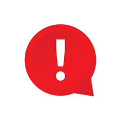 Poster - exclamation bubble icon warn alert sign