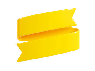 Poster - Sale ribbon banner 3d render - curled fabric or plastic text box for promotion or congratulation message.