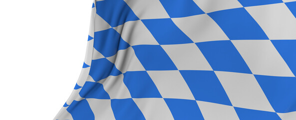 Wall Mural - bavarian flag wide panorama oktoberfest background with white blue bavaria isolated white background