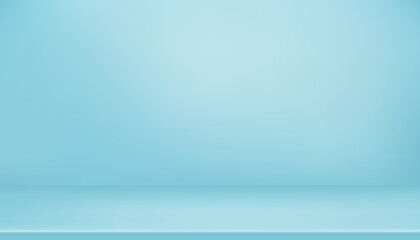 Blue Wall Background,Empty Display Studio with shelf.Light Blue Gallery room with copy space,Vector  backdrop background minimal design for products presentation on Spring,Summer Product Promotio,Sale