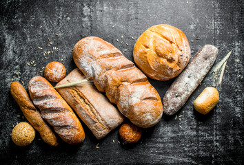 Poster - A variety of fresh baked bread.