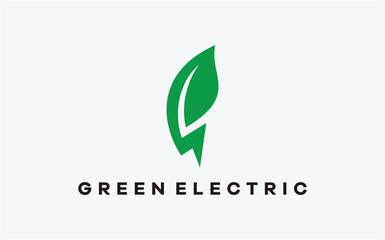Wall Mural - GREEN WITH ELECTRIC LOGO DESIGN MODERN