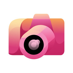 Sticker - Camera icon gradient colorful design logo