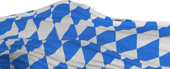 Bavarian flag using as background, 3d rendering panorama