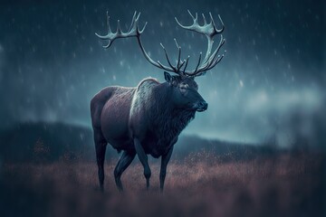 Wall Mural - Elk Stock Photo, Wildlife Photography, Generative Ai