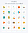 © Muhammad - Creative Business Elements And Symbols Metaphors 25 Flat icon pack  Such As graph. chart. dinner. analytics. puzzle