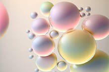  A Group Of Bubbles Floating In The Air With A Light Background Behind Them And A Light Pink Wall Behind Them With A Light Pink Wall Behind Them And A Light Pink Wall With A White. Generative Ai