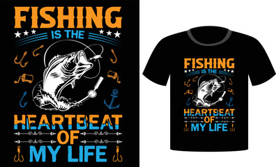 Wall Mural - Fishing T-shirt design.Fishing Hunter t-shirt design.