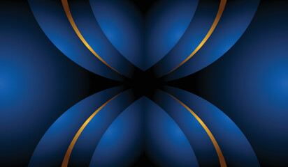 Poster - Luxury blue background gold dark gradient modern abstract designs