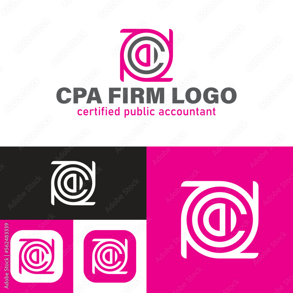 Simple Certified Public Accountant Logo Template.CPA firm logo. Black ...