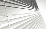 Fototapeta Przestrzenne - White Window Blinds on White Background