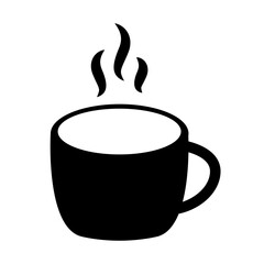 Poster - Black cup vector. Glass for coffee or tea vector. Utensils for drinking. stylish black drink cup vector.
