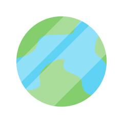 Poster - Planet earth vector icon. Round earth vector in flat style. Earth globe icon.