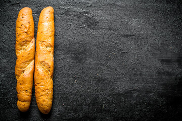 Wall Mural - Hot fresh French baguette.