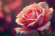 Nahaufnahme rosa Rose Blüte. Generative Ai.