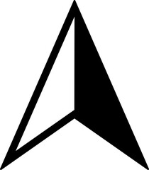 Poster - basic north arrow mark sign symbol icon for map orientation. vector image.