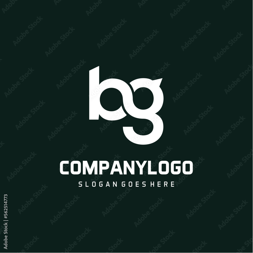 initial bg logo vector icon
