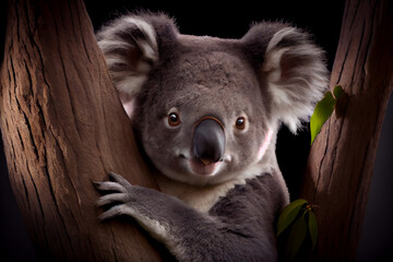 Wall Mural - Portrait von einem Koala im Baum - Generative Ai