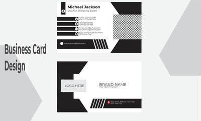 Modern and creative business card template design with a photo placeholder