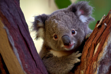 Wall Mural - Portrait von einem Koala im Baum - Generative Ai