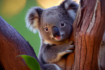 Wall Mural - Portrait von einem Koala im Baum - Generative Ai