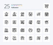 © Muhammad - Halloween 25 Line icon pack including bird. house holiday. flag. halloween. castle
