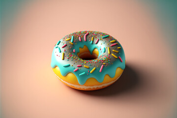 Wall Mural - close up of donut