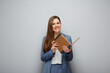 © Yuriy Shevtsov - Teacher woman or student girl isolated portrait..