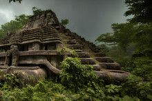 Ancient Mayan Ruins , Generative Ai