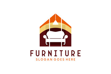 Wall Mural - Sofa chair silhouette design in house icon for furniture logo