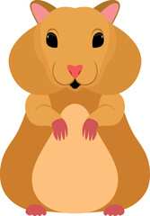 Sticker - Hamster icon. Domestic pet. Cartoon friendly animal