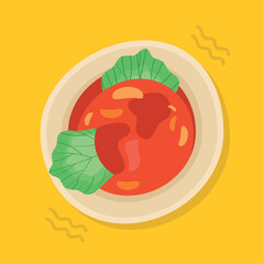 Poster - tomato soup with vegetables