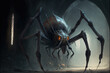 Giant spider. Role-playing game illustration. Generative AI.