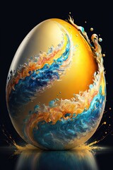 Wall Mural - Abstract easter egg