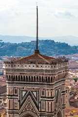 Wall Mural - Florence, Italy. Upper part of Giotto's bell tower