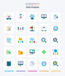 © Muhammad - Creative Data Analysis 25 Flat icon pack  Such As flowchart. setting. analytics. management. develop