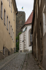 Poster - Streets of an old historical town of Stolpen. Saxony. Germany.