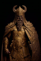 Wall Mural - viking warrior king.  Generative AI .