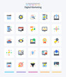 © Muhammad - Creative Digital Marketing 25 Flat icon pack  Such As solution. idea. chart. bulb. teamwork