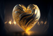 A heart made of gold. Generative AI