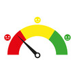 © Kravchenko - speedometer emotions. Vector illustration.