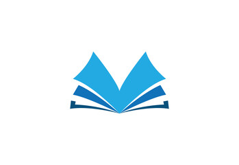 Wall Mural - Smart learning education book shop store vector logo design template. book logo.
