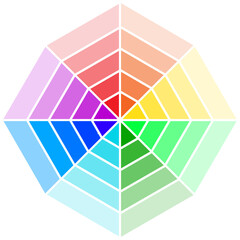 Poster - Color graph web. Business graph template. Design element. Vector illustration.