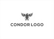 condor eagle bird logo design vector illustration