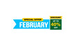 © D'Graphic Studio - 40 Percent FEBRUARY discount offer, clearance, promotion banner layout with sticker style.