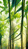 Fototapeta  - Sustainable Development of Bamboo Tunnel Afforestation Generative AI Content by Midjourney