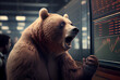 Stock market, bear market trading graph. Generative AI