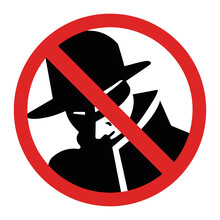 Neighborhood Watch Vector Sign. Isolated Suspicious Activity Report To Police Sticker Banner Design.