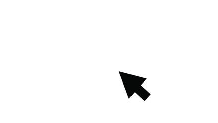 Aufkleber - Pointer mouse cursor clicking. Technology and Internet icons animation on white screen background. Mouse click symbol with spark on white screen. Chroma key. 4K,HD,SD resolution.